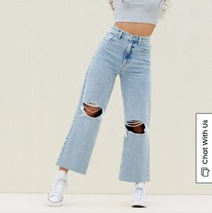 PacSun Crop Wide Leg Jeans
